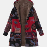 Marina | Casaco Hoodie Patchwork Boho Abstrato