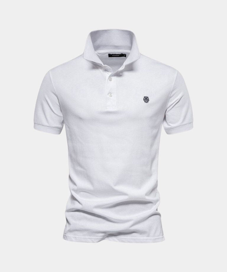 Mathias™ | Polo com Emblema Real