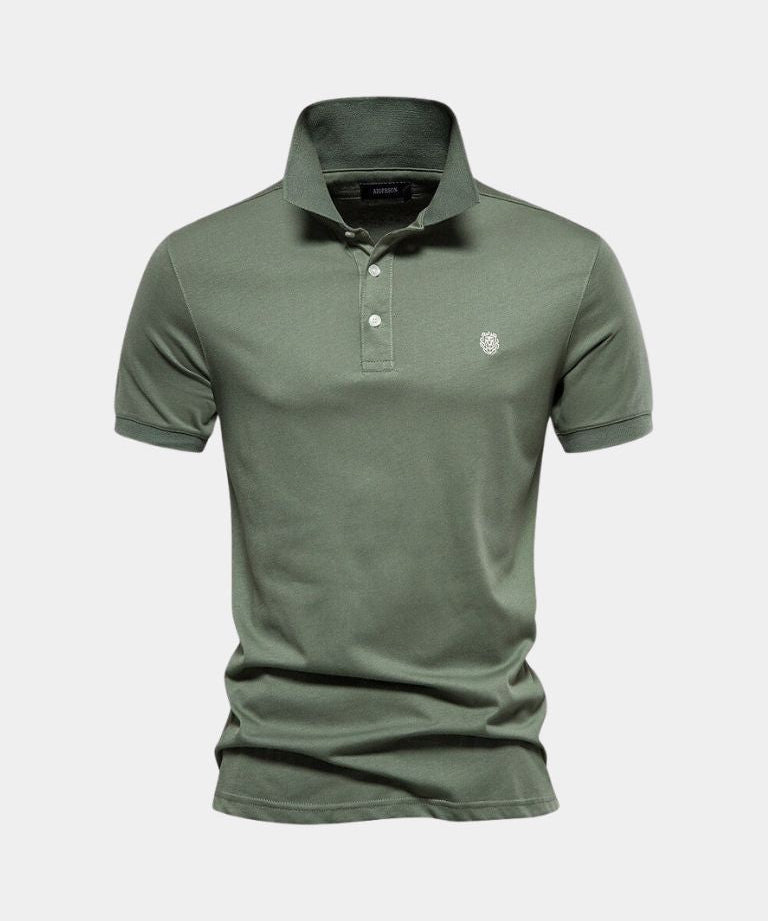 Mathias™ | Polo com Emblema Real