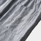 Mikkel™ | Calções de Linho Cinza Mariner