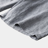 Mikkel™ | Calções de Linho Cinza Mariner