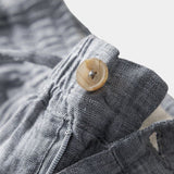 Mikkel™ | Calções de Linho Cinza Mariner