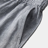 Mikkel™ | Calções de Linho Cinza Mariner