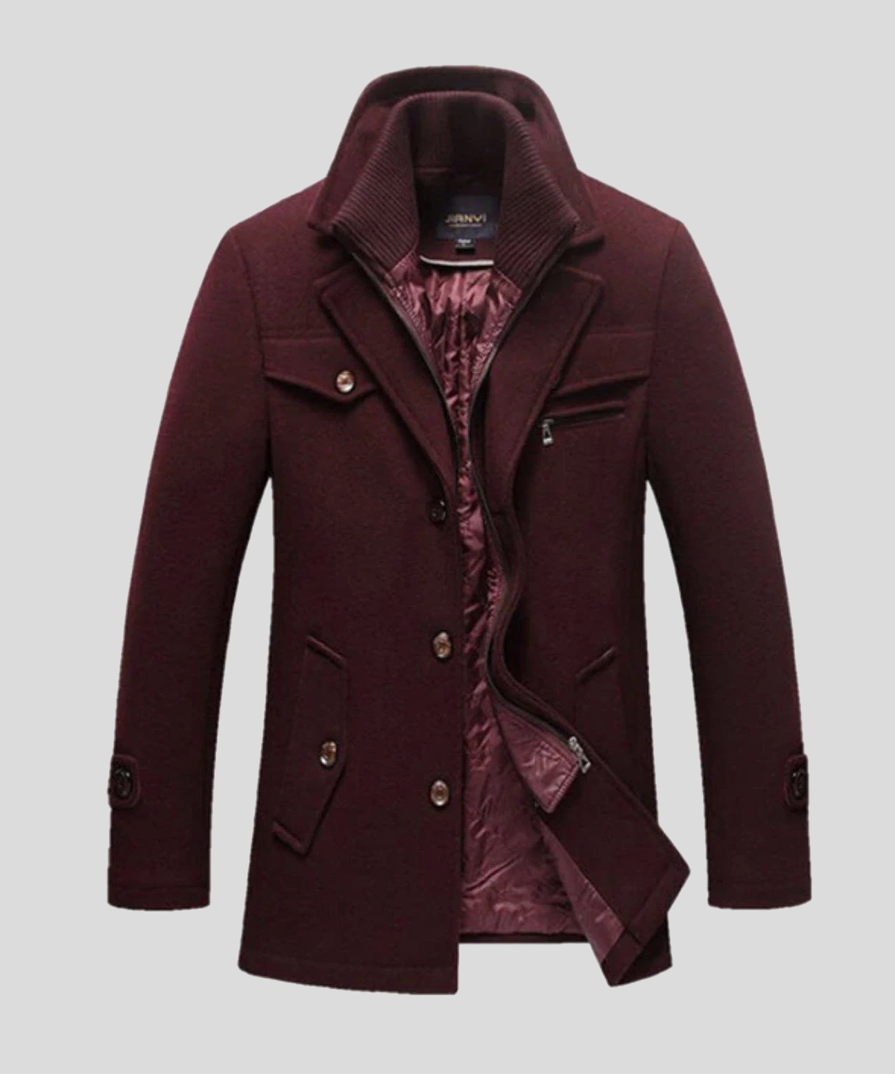 Nikolaj™ | Peacoat clássico de lã