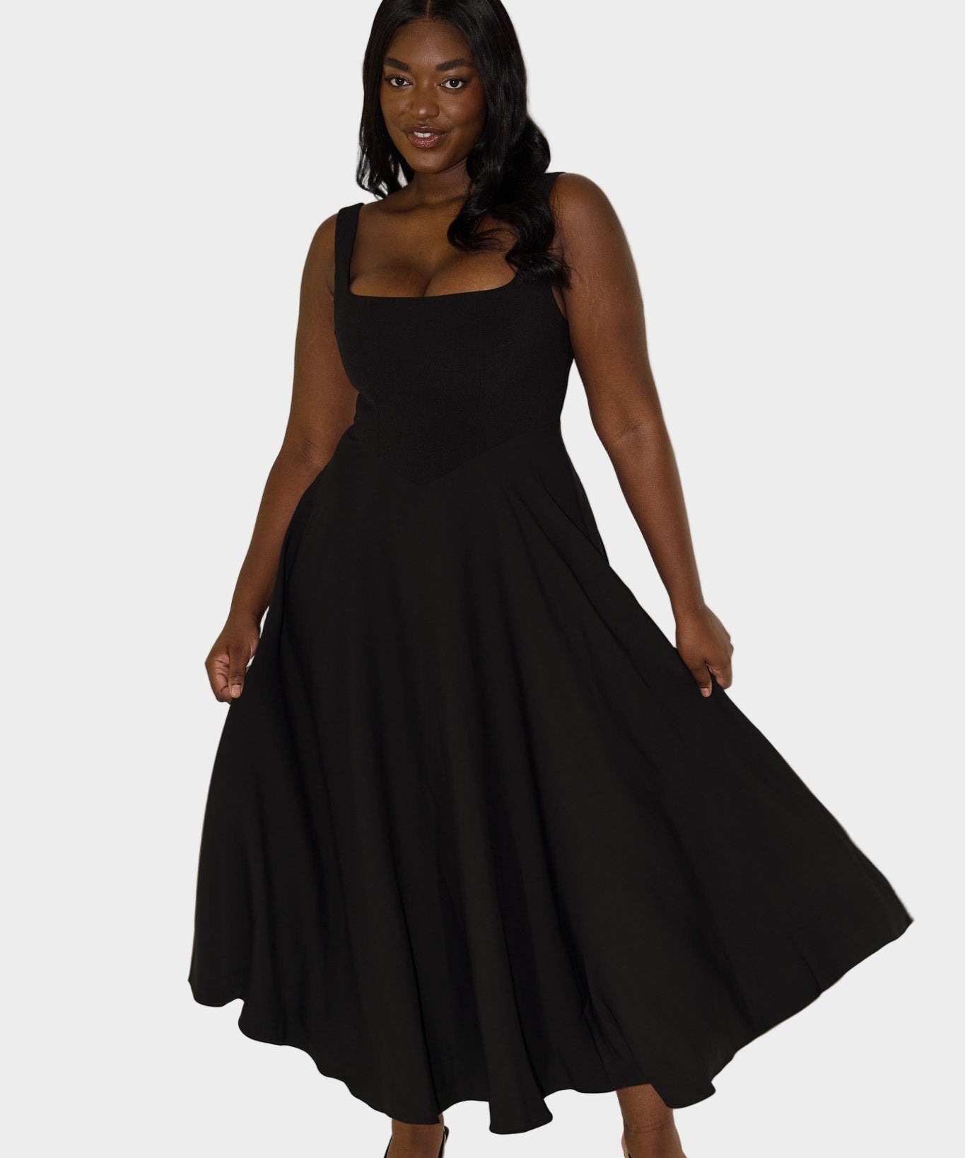 Vestido Midi Atemporal e Arejado com Linha Elegante e Movimento Natural