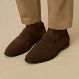 Old Money Suede Penny Loafers