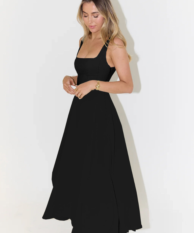 Vestido Midi Elegante com Linha Romântica