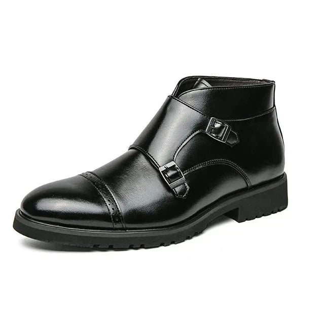 Parker™ | Botas Dobbelt-Monk-strap em Couro Sintético