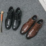 Parker™ | Botas Dobbelt-Monk-strap em Couro Sintético