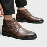 Parker™ | Botas Dobbelt-Monk-strap em Couro Sintético