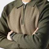 Peter™ | Sweatshirt com Zíper e Mangas Raglan