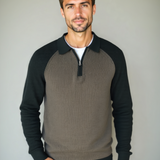 Peter™ | Sweatshirt com Zíper e Mangas Raglan