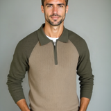 Peter™ | Sweatshirt com Zíper e Mangas Raglan