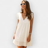 Vestido de Verão com Calções Ocultos e Bolsos