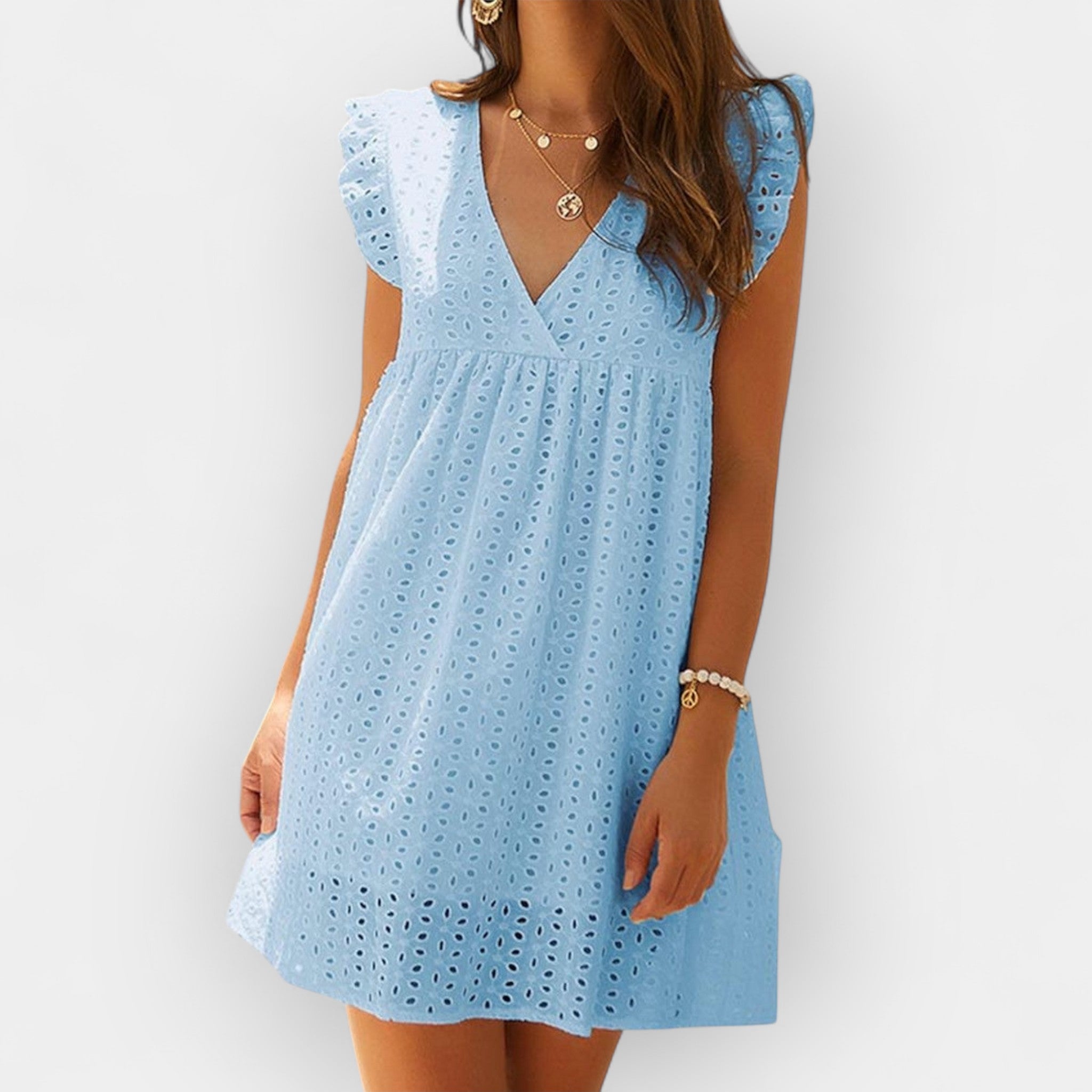 Vestido de Verão com Calções Ocultos e Bolsos