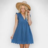 Vestido de Verão com Calções Ocultos e Bolsos