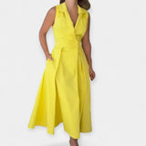 Vestido Midi com Colarinho