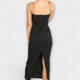 Vestido longo elegante sem mangas