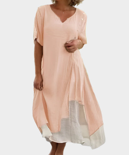 Vestido Maxi Clássico em Cor Sólida