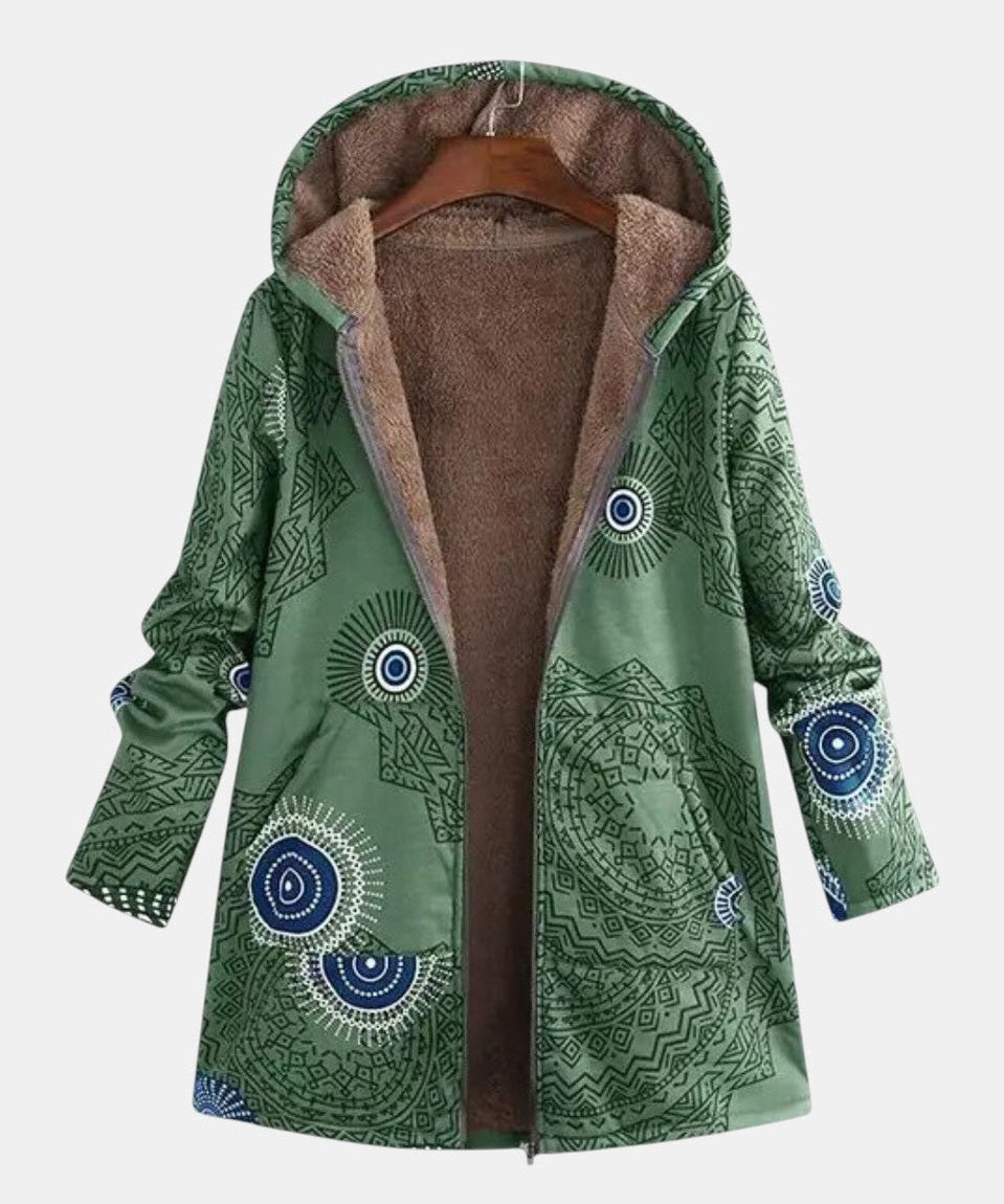 Sage | Casaco Sherpa com Padrão Tribal