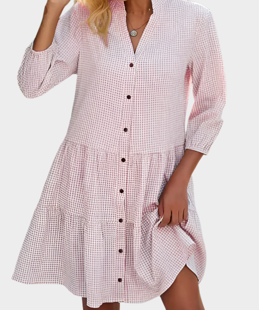 Vestido de Verão Leve e Lisonjeiro em Xadrez