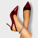 Solveig | Samt Stiletto