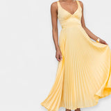 Vestido Maxi Amarelo com Costas Abertas