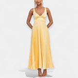 Vestido Maxi Amarelo com Costas Abertas