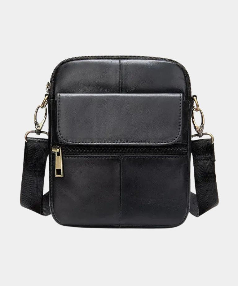Tobias™ | Bolsa Crossover em Couro