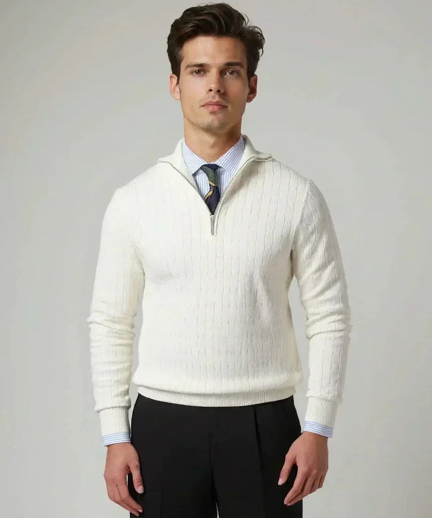 Tobias™ | Sweatshirt com Zíper e Padrão