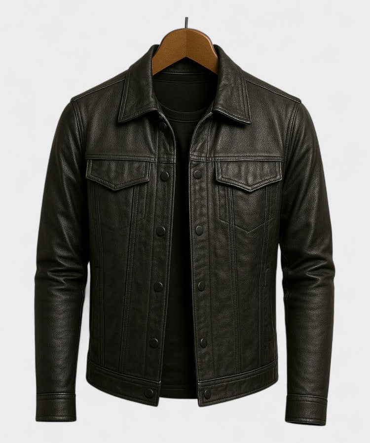 Ulrik™ | Casaco de Moto em Couro Premium