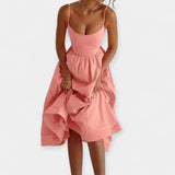 Vestido Mini com Decote Redondo e Alças