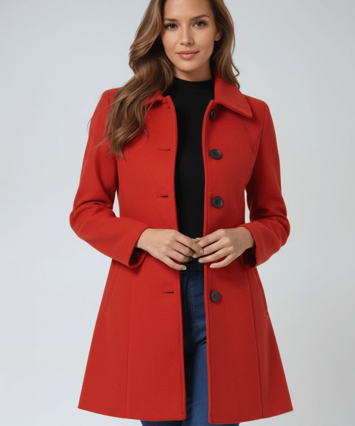 Helena™ - Casaco de Inverno Feminino com Um Botão