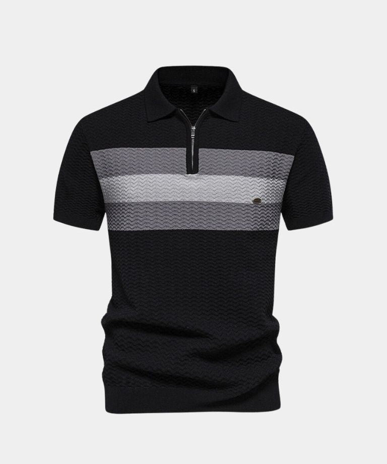 Viktor™ | Polo Slim Clássica com Gola Zíper