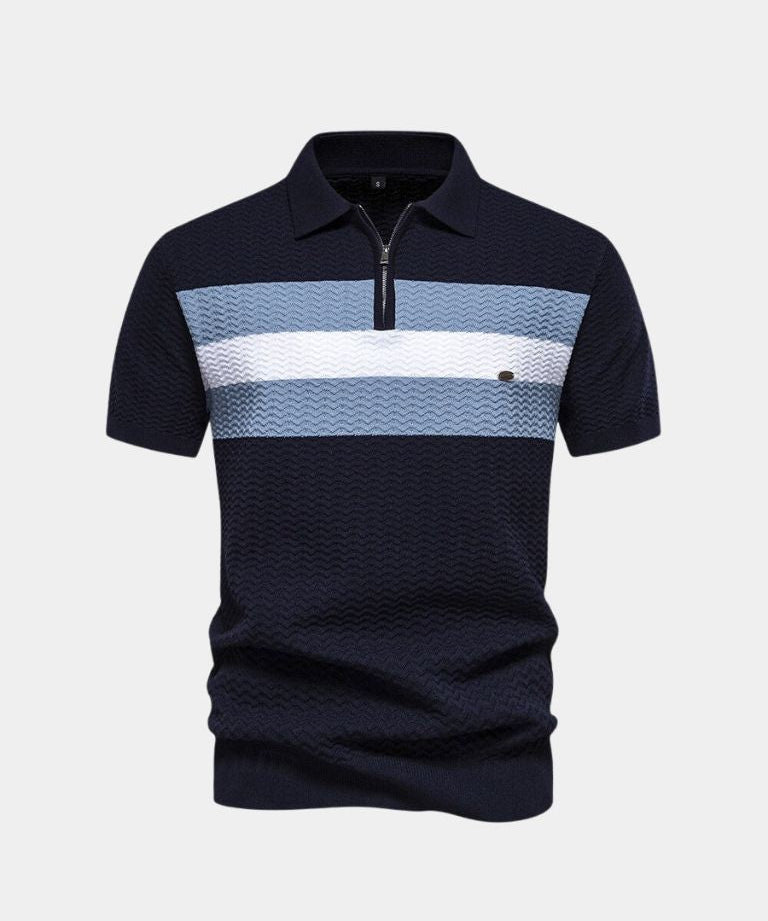 Viktor™ | Polo Slim Clássica com Gola Zíper