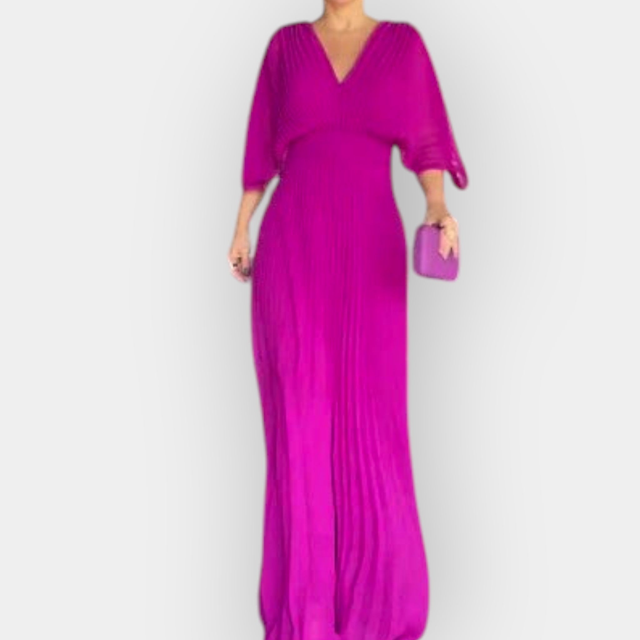 Vestido Plissado Elegante com Linha Estilosa