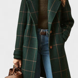 Maria- Elegante casaco em padrão xadrez