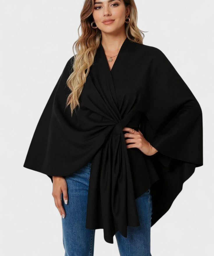 Yvette | Poncho Draperet Elegante