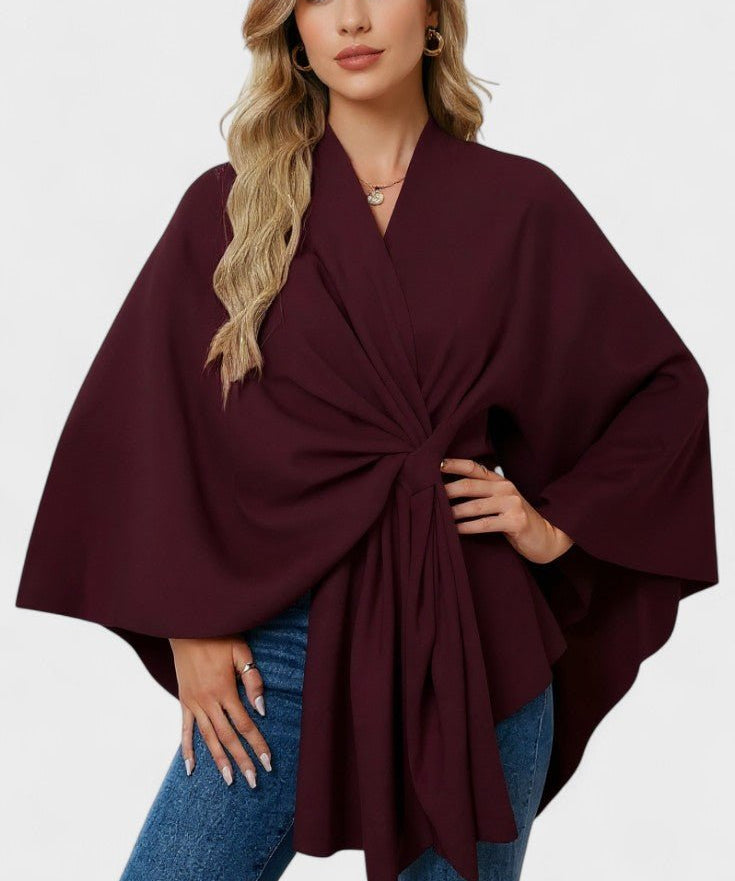Yvette | Poncho Draperet Elegante