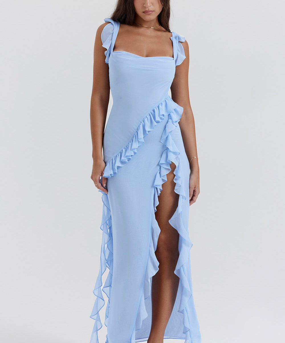 Meissa | Vestido com Volantes Assimétricos