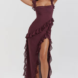 Meissa | Vestido com Volantes Assimétricos