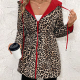 Daisy™ - Casaco Reversível com Capuz e Estampado de Leopardo