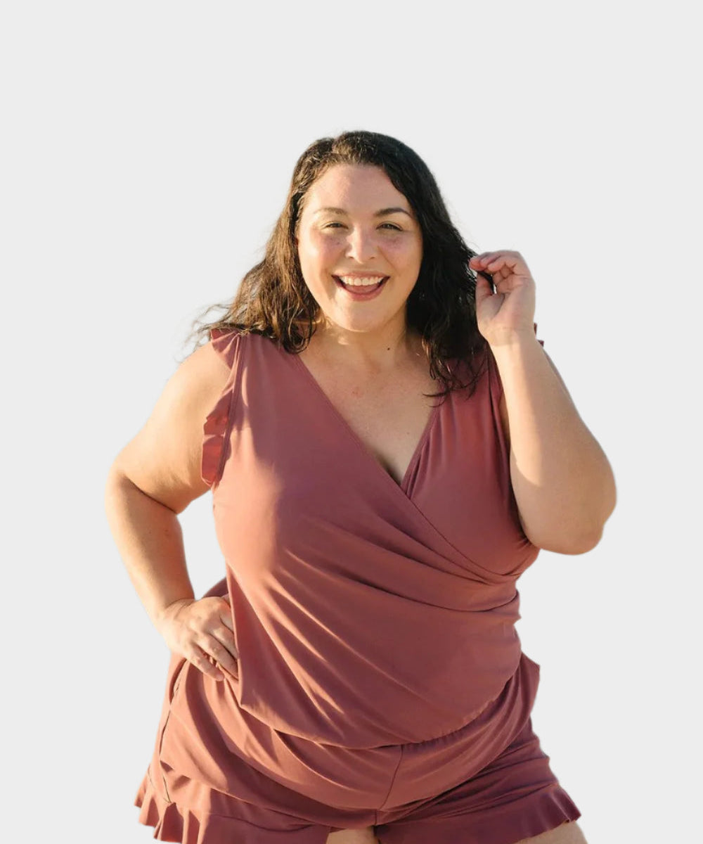 Fato de Banho com Rendas e Suporte para o Peito