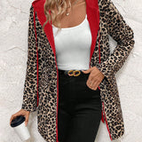 Daisy™ - Casaco Reversível com Capuz e Estampado de Leopardo