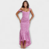 Vestido Longo com Corset Elegante e Refinado