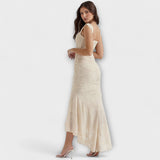 Vestido Longo com Corset Elegante e Refinado