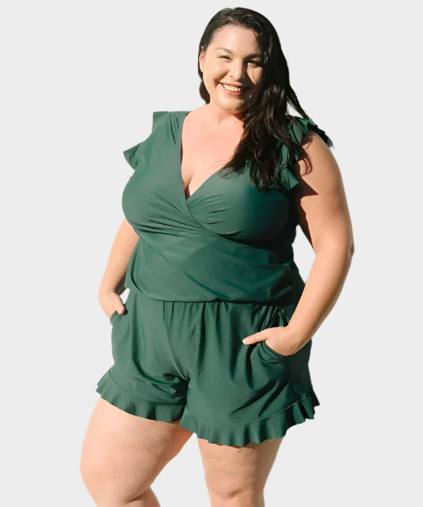 Fato de Banho com Rendas e Suporte para o Peito