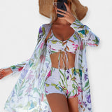 Biquíni de Cintura Alta e Roupa de Praia