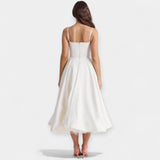 Vestido Midi com Tule Transparente