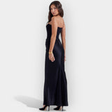 Clashy Vestido Maxi com Estilo Elegante